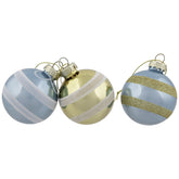 12ct Frosted and Glittered Shiny Multi Color Christmas Ball Ornaments 2.5" (65mm)
